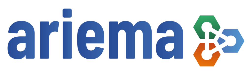 logo de ariema en color azul